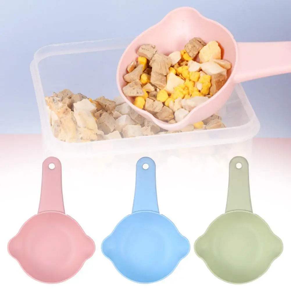 

Pet Food Spoon With Ears Shovel Spoon Multifunction Scoop Supplies Thicken Tool Creative Feeding Pet Q3U4