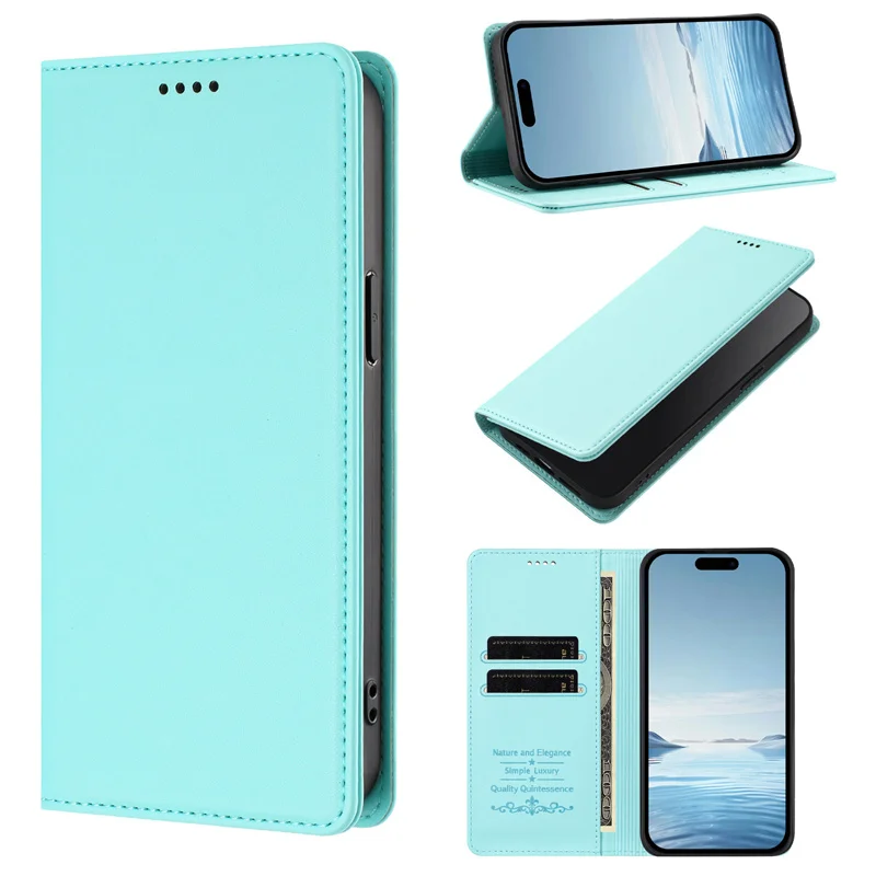 Premium Magnetic Leather Wallet Case with Stand and Flip Cover