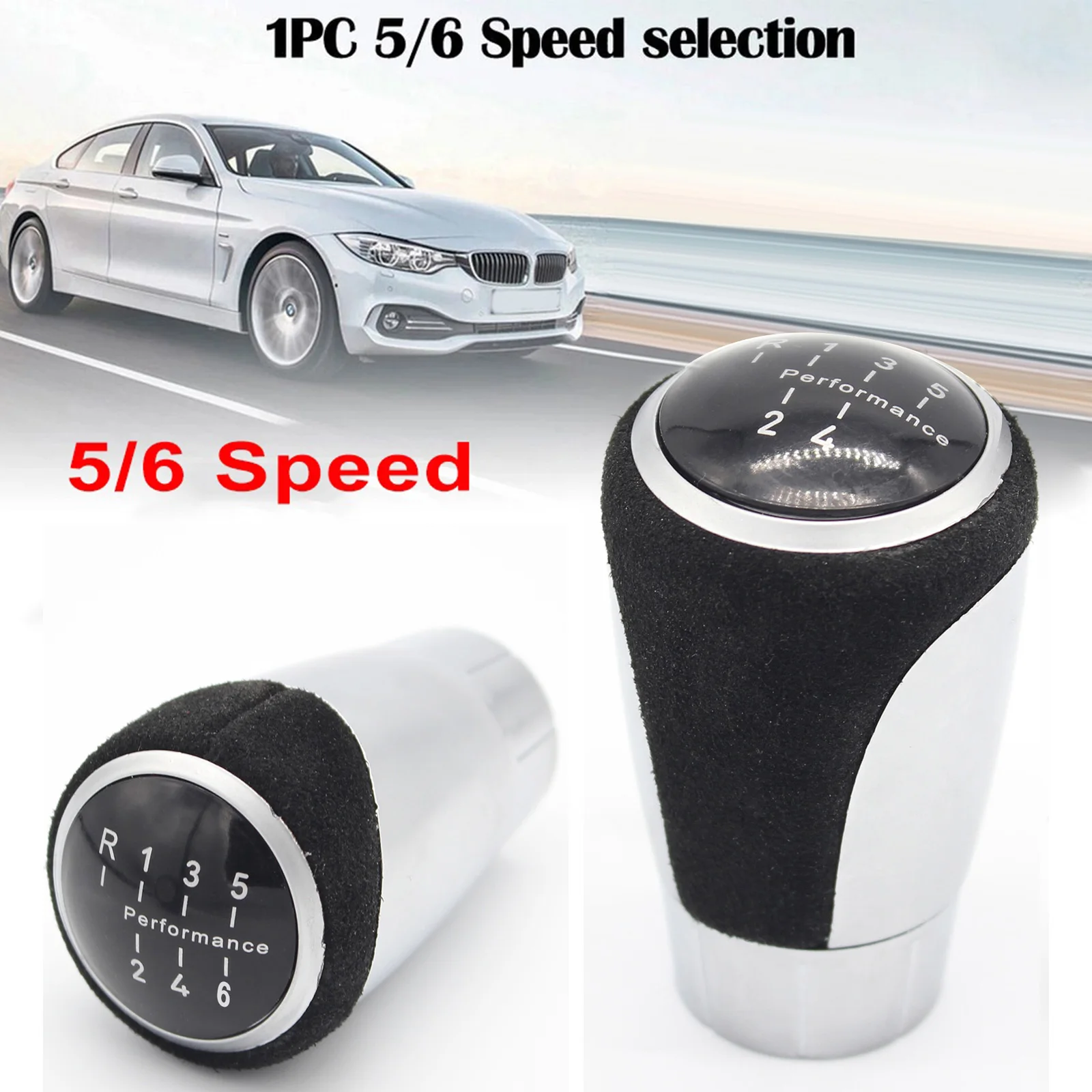 

M5/6 Speed Car Gear Shift Knob Head For BMW 1 3 Series E81 87 E88 E82 E46 E90 E91 E92 E93 Auto Interior Replacement Accessories