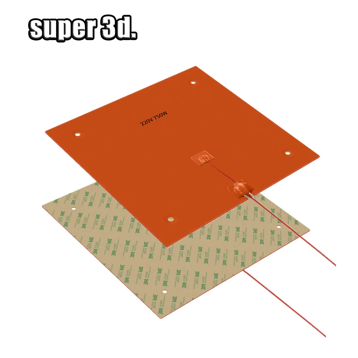 Cuscinetto Riscaldante In Silicone Da 235/310Mm Con Fori 220V 500/750W Letto Caldo Per Ender 3 5 Cr-10 10S Pro Piastra Riscaldante Piastra Riscaldante