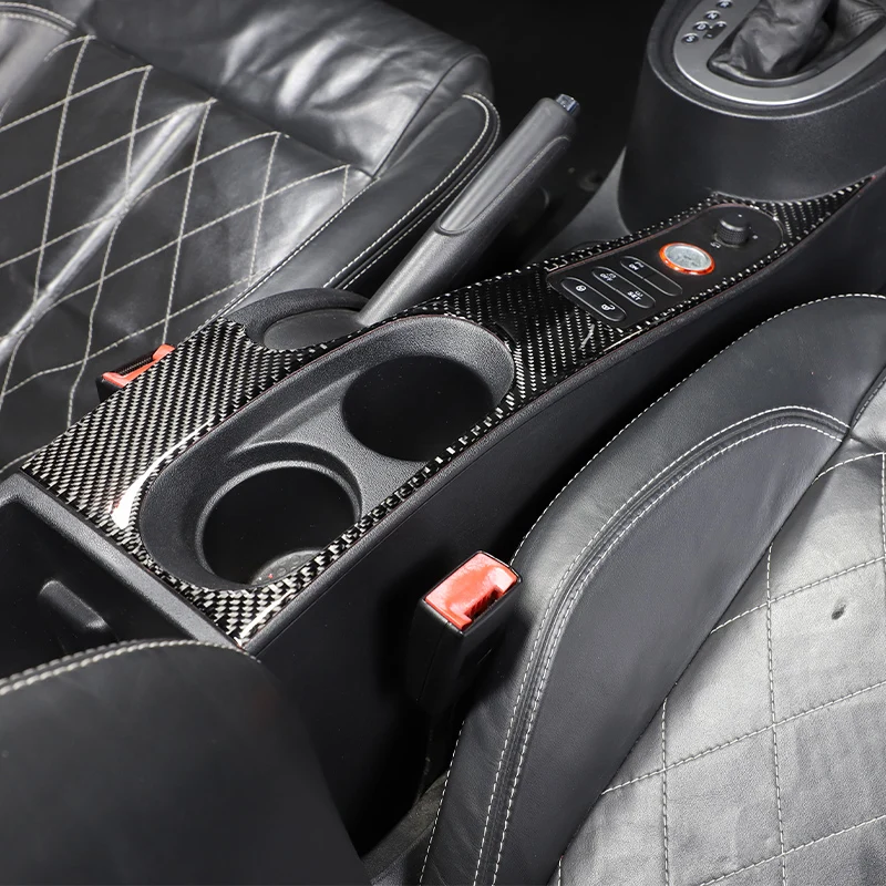 Car Stickers For Seat Leon 2008-2012 Center Console Gear Shift Panel Decor Steering Wheels Sticker Carbon Fiber Trim Car Accessories
