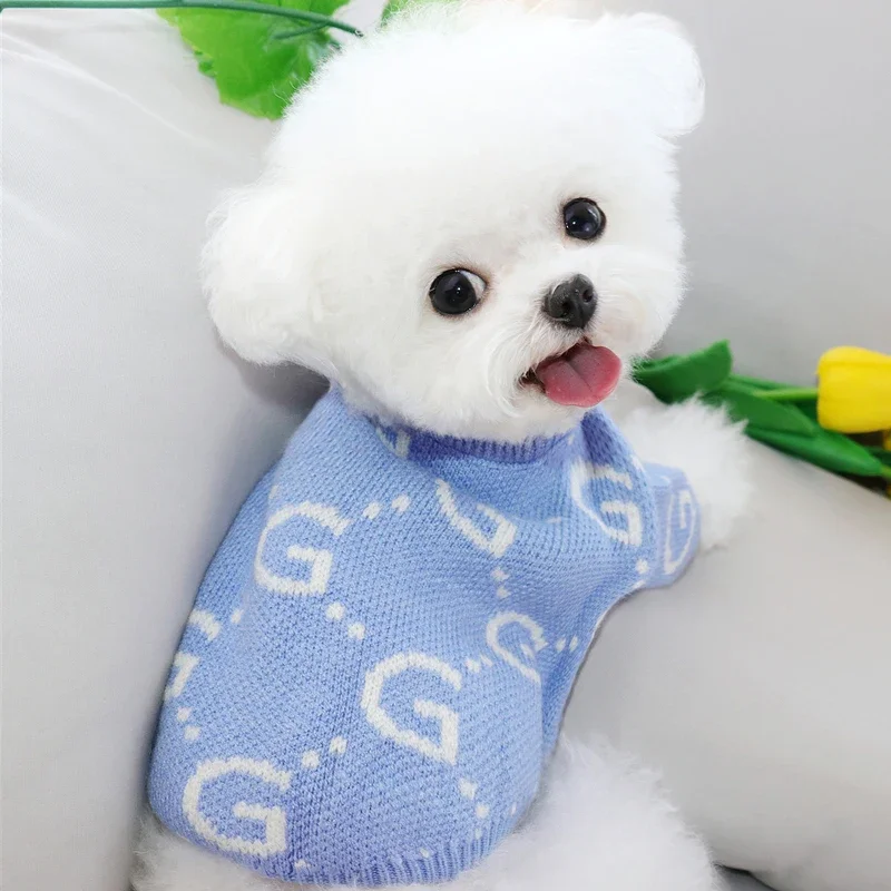 Fashion Pet Panda Dog Sweater Blue main image 0