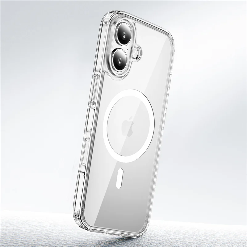 Luxuriöse klare Magsafe-Magnethülle für iPhone 17, 16, 15, 14, 13, 12, 11, Pro Max 17, Air 16e, kabellose Lade-Rückseite – Detail 2
