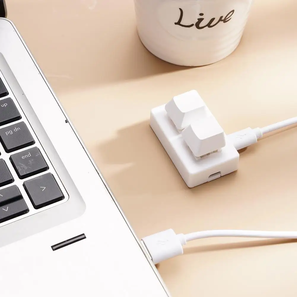 2키 USB 사용자 정의 프로그래밍 가능 매크로 미니 키보드 복사 및 붙여넣기 키패드 포토샵 게임용 키패드 레드 스위치