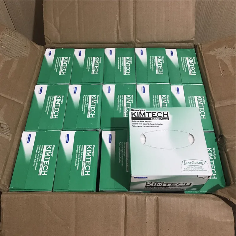 Factory Price KIMTECH Kimwipes Fiber Cleaning Paper Packes 280Pumps One Box Kimperly Wipes Optical Fiber Wiping Paper USA Import