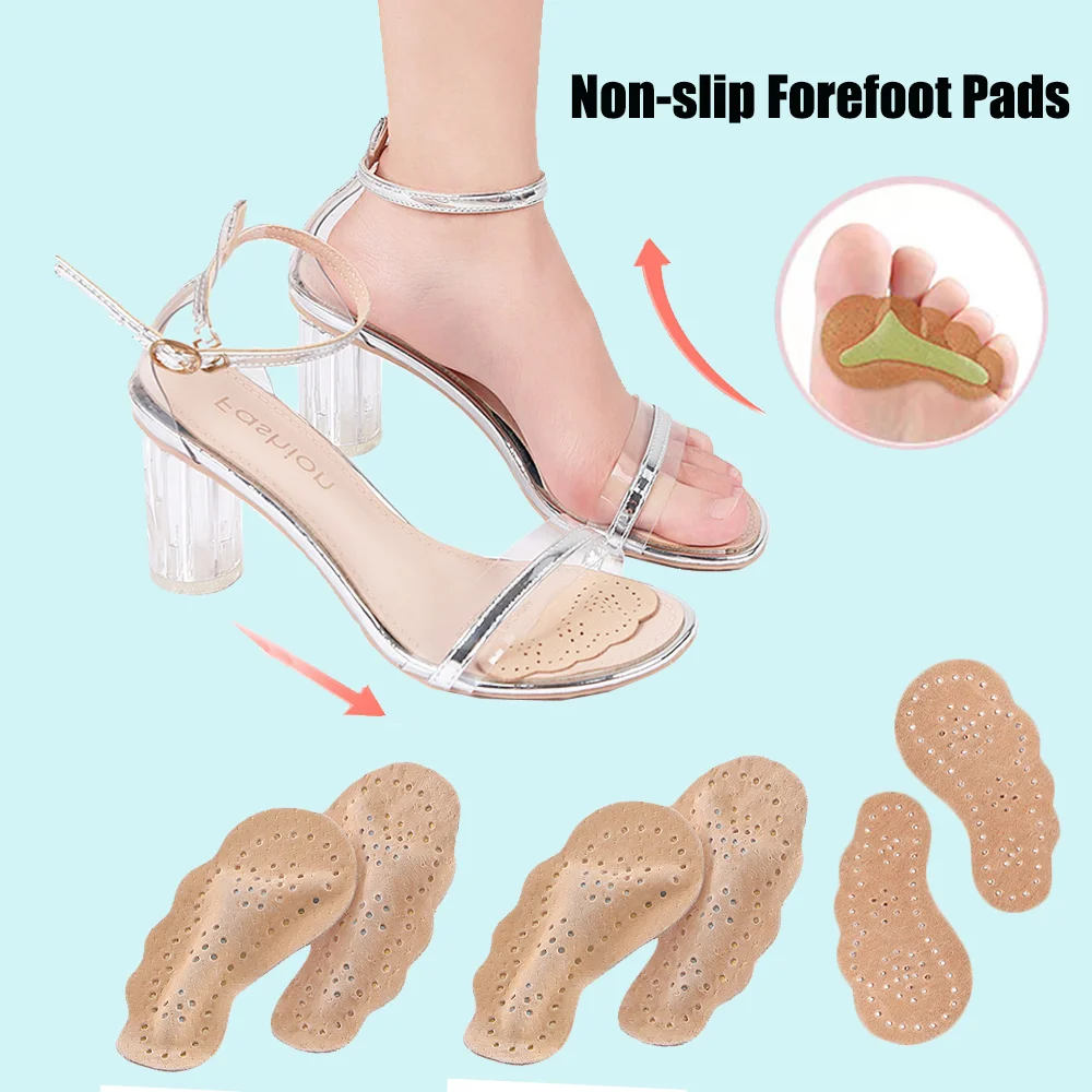 2 Pair Leather Nonslip Insoles for Women Shoes Inserts High Heels