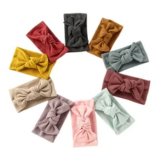 

11 Colors Baby Headband Big Bow Turban Princess Baby Hair Accessories Cotton Headwear Kawaii Accessories Infant Head Bands