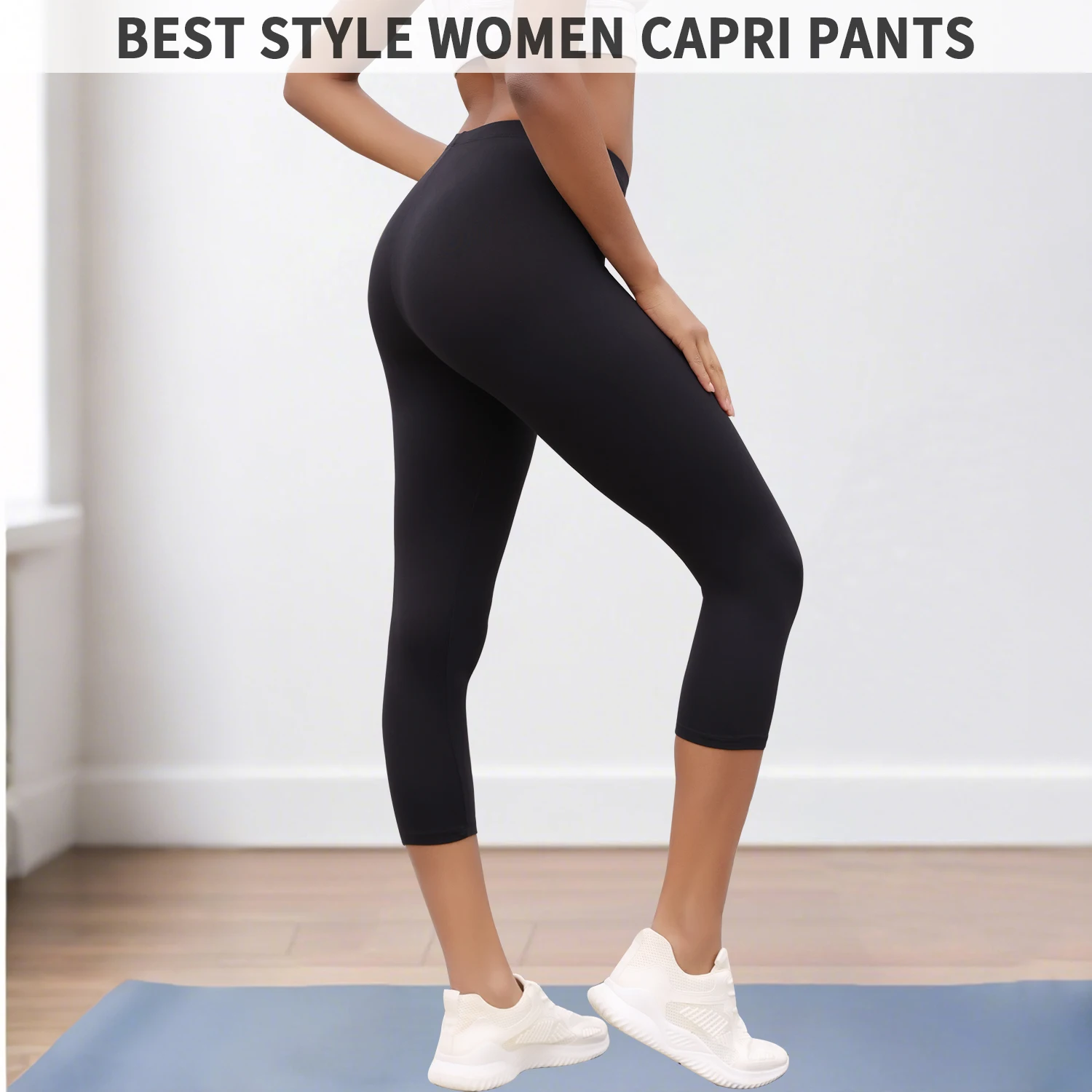 Women Super Soft Breathable Sports Capri Pants No See Through Workout Running Yoga Athletic Push Up Gym Leggings sports leggings,sports pants,yoga pants