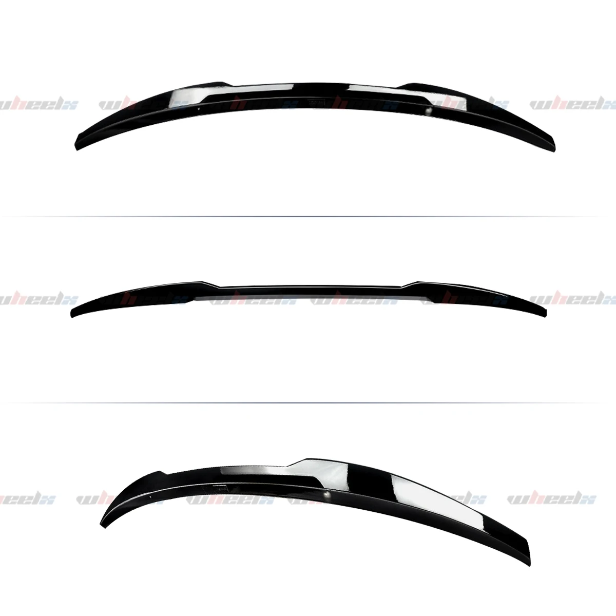 M4 REAR TRUNK SPOILER HIGHKICK WING FOR 14-20 AUDI A3 S3 RS3 SEDAN GLOSS BLACK