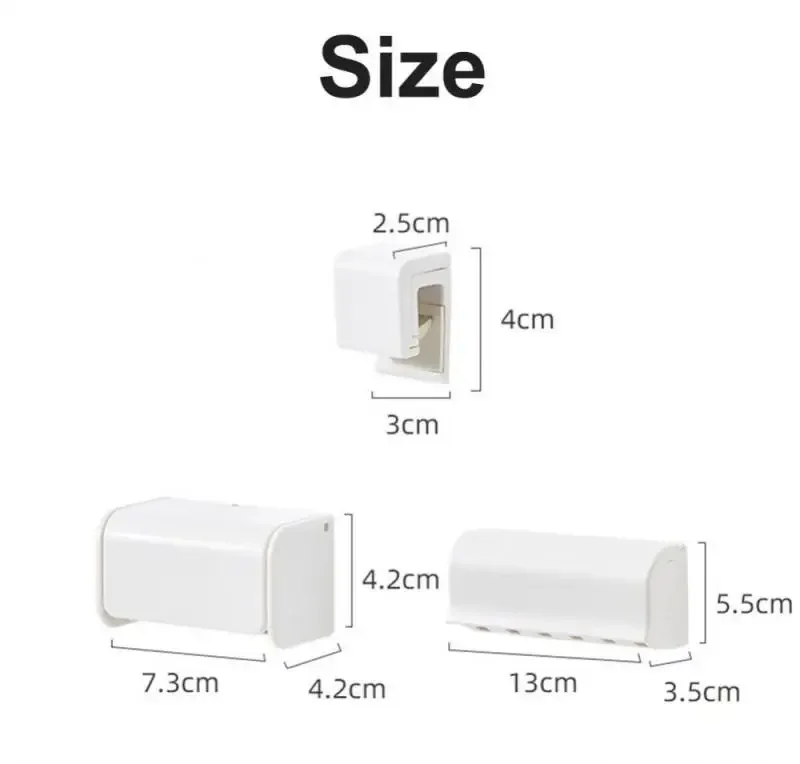 Toothbrush Holder Punch-free Wall-mounted Toothpaste Holder Toothpaste Storage Rack Bathroom Organizer Accessories