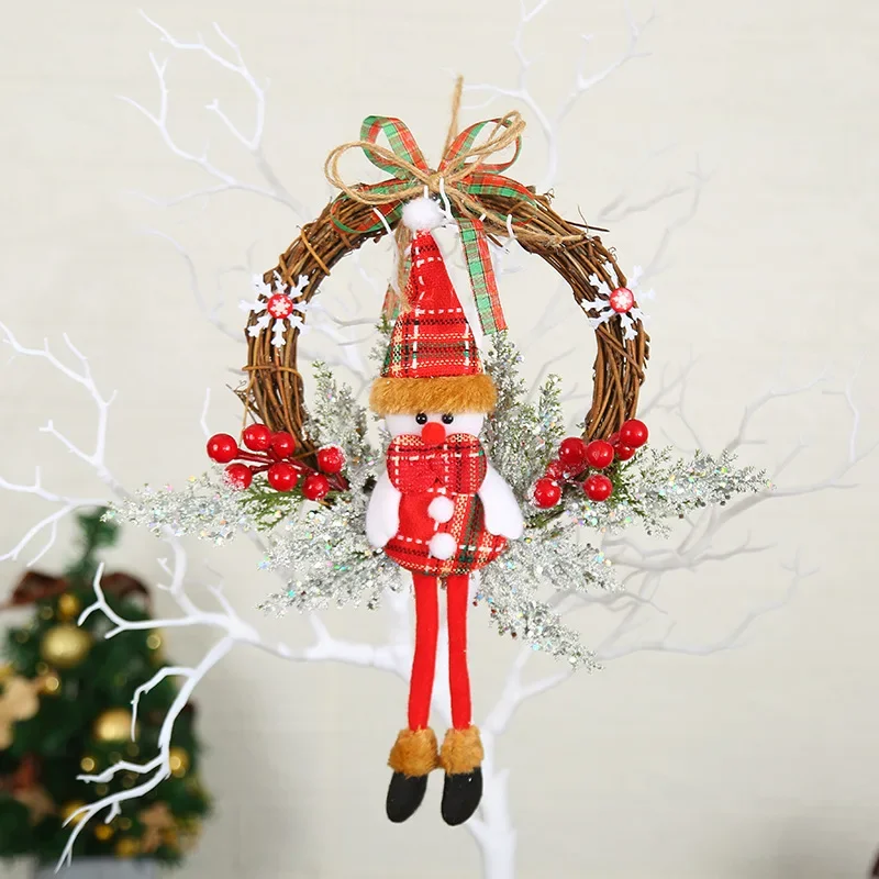 thumbnail image 1 of Christmas Wreath Artificial Dead Branches Garlands Hanging Floral Foliage Garland for New Year Xmas Navidad Decoration Ornaments, 1 of 5
