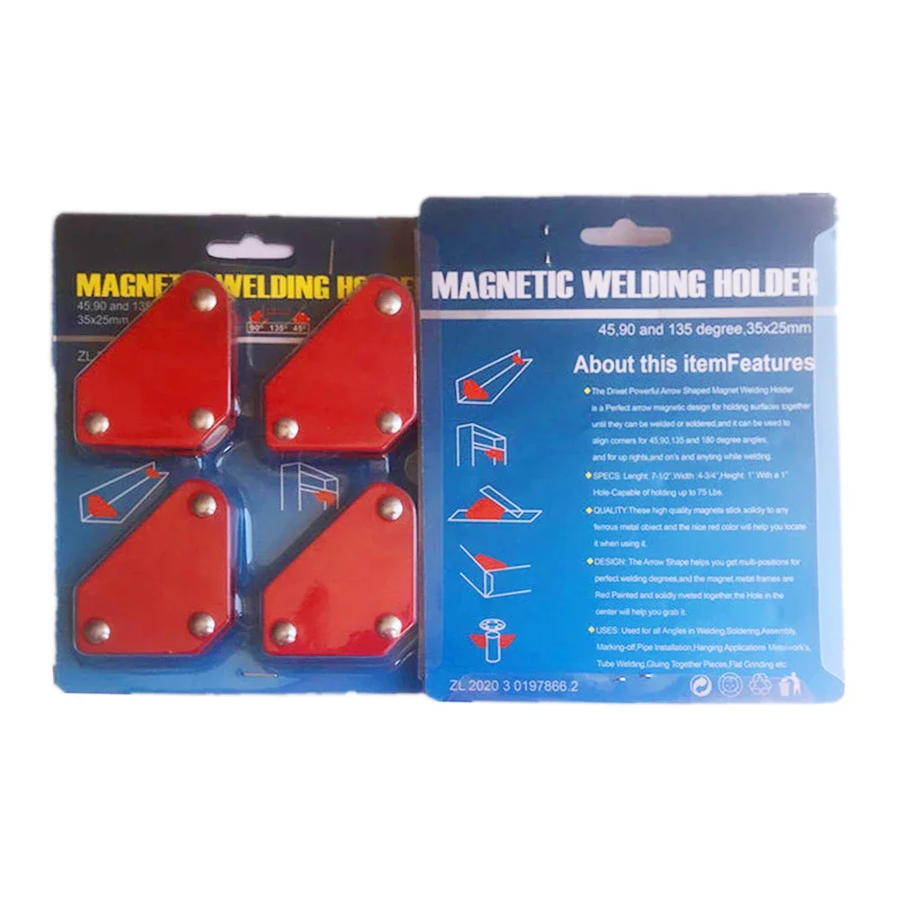 4pcs Magnetic Welding Holders Multi-angle Solder Arrow Magnet Weld Positioner Fixer Ferrite Holding Auxiliary Locator Tools