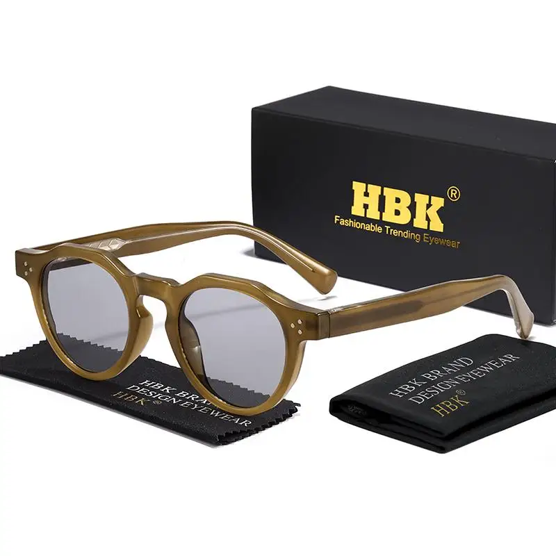 HBK Neue Runde Herrenmode Sonnenbrille Tempel Tipps Design Sonnenbrille Frauen Reise Party Business Festival Geschenk Brillen UV400 – Detail 7