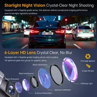 Dashcam 1080P avec Vision nocturne, Mini Dashcam cachée, surveillance du stationnement 24 heures sur 24, enregistrement en boucle, capteur de gravité, contrôle par application 3