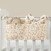 Baby Crib Organizer Multi-Purpose Bed Storage Bag 2 Pockets Bedside Hanging Diaper Nursery Organizer for Diapers Toys Clothing 5