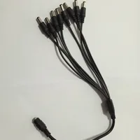 Adaptateur d'alimentation Escam DC 12V 5A + 8 câbles d'alimentation divisés pour caméra de sécurité CCTV DVR analogique AHD TVI CVI caméra DVR systèmes 5