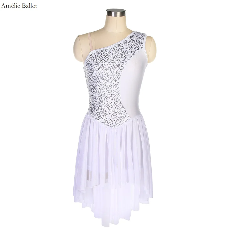 

20153 Adult/Girls Ballet Dress Lyrical&Contemporary Dance Costume Sequin Lace and Spandex Leotard Bodice With Soft Mesh Skirt