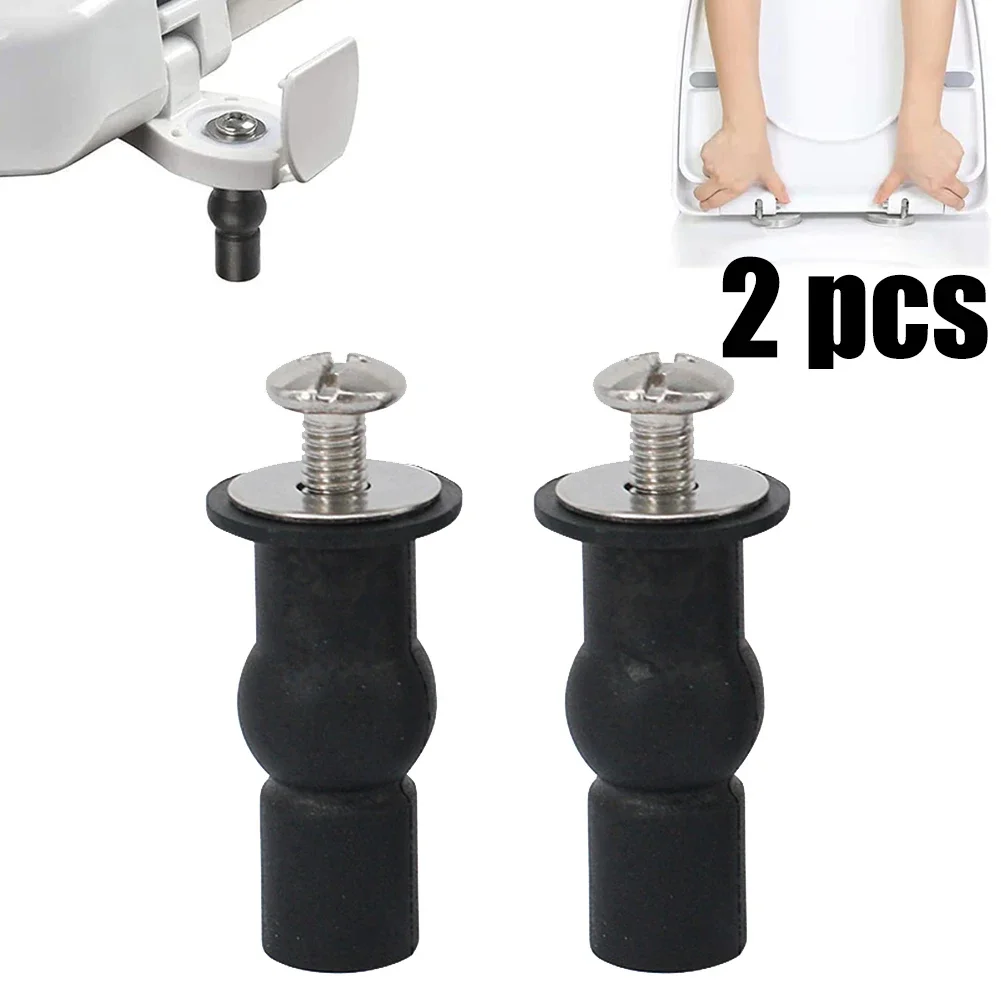 Toilet Seat Screws Hinges 2pcs Expanding Rubber Top Universal Nut Cover Lid Pan Fixing WC Blind Hole Bathroom Toilet Lid toilet seat accessories,toilet hinge replacement