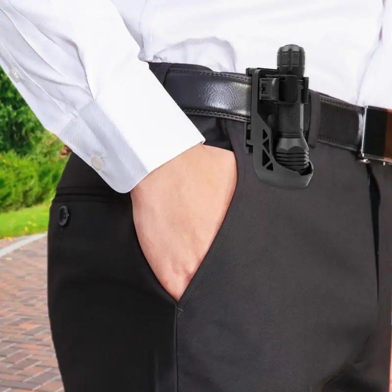 손전등 커버 360도 회전식 플래시 라이트 홀더 안전하고 휴대용 토치 홀스터 퀵 릴리스 라이트 운반 케이스 포함