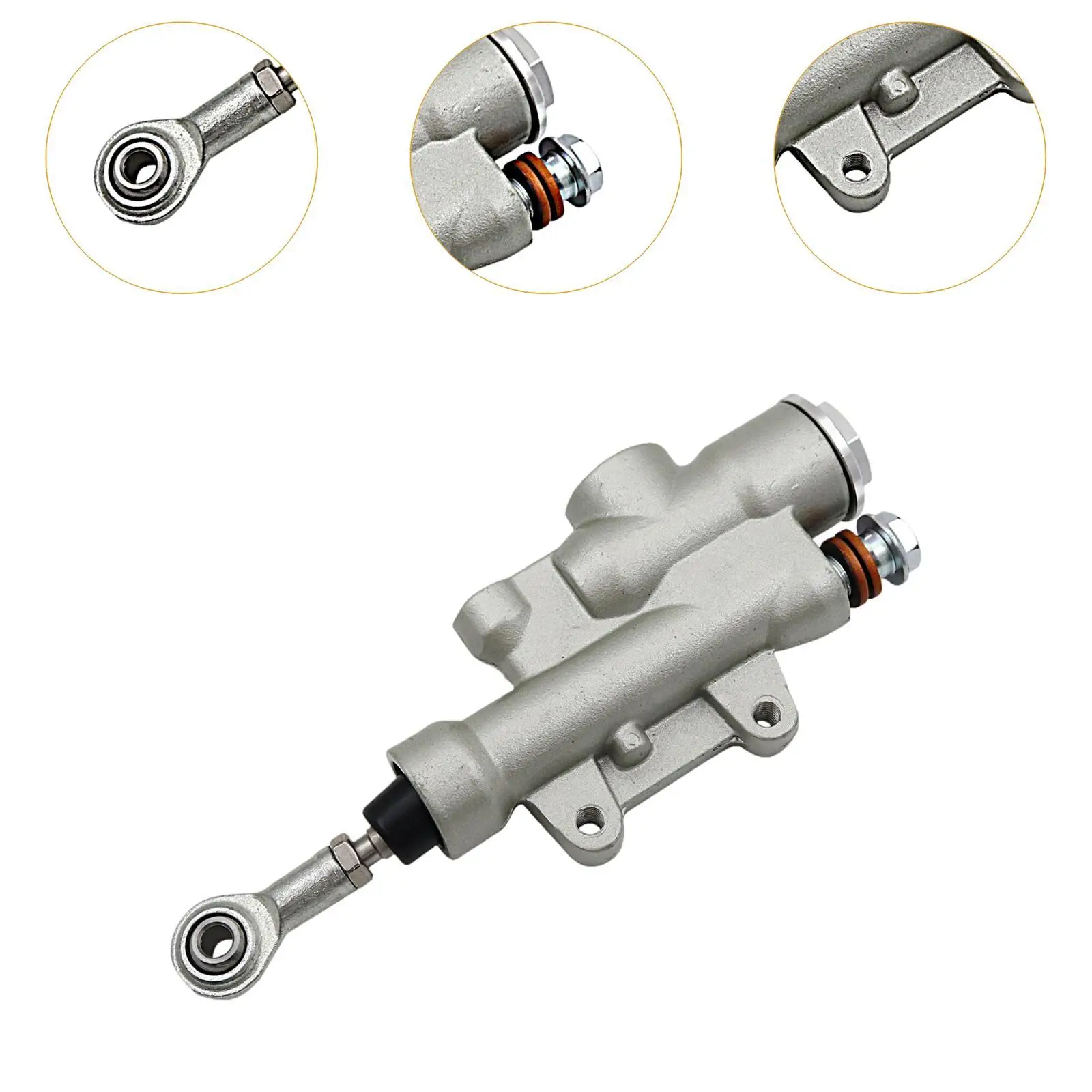Generic Motorcycle Brake Clutch Pump Universal Silver Off Road Motorcycle Brake Pump Motor Rear Cylinder for Motocross