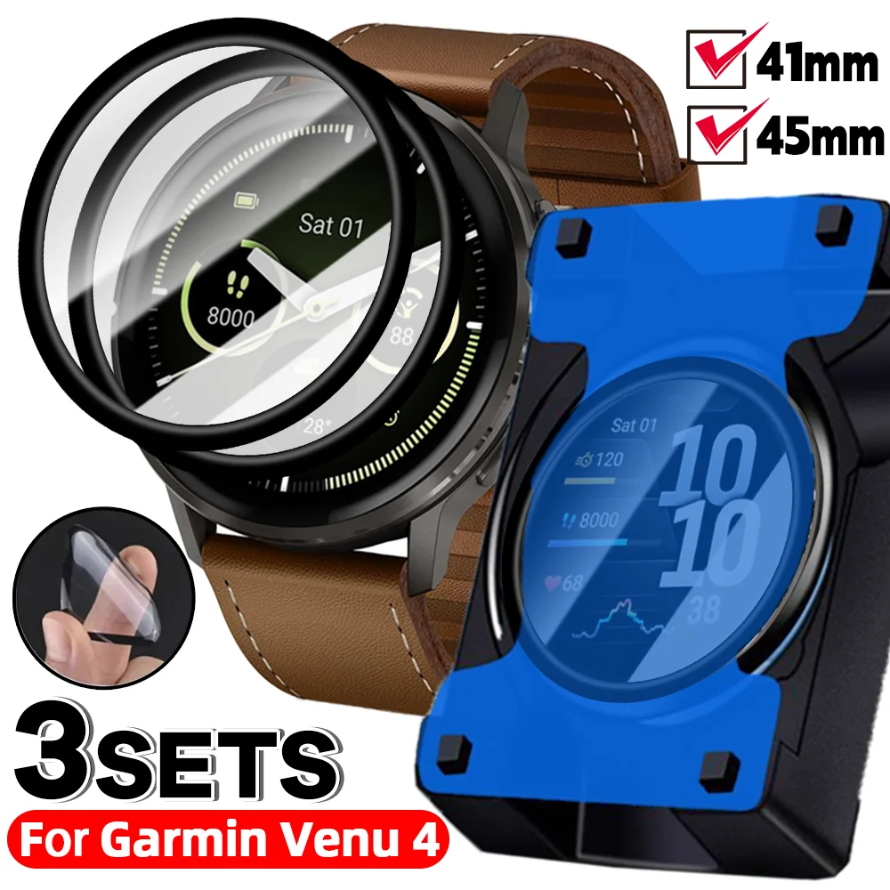 HD Clear Flexible Screen Protectors - 3-Piece Set with Easy Install Kit & Anti-Scratch Technology