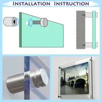 50/40/20pcs ตัวยึดกระจก 12 มม.สแตนเลสสตีลอะคริลิคโฆษณา Standoffs PIN Nails ป้ายโฆษณาสกรูยึดฮาร์ดแวร์เครื่องมือ 3