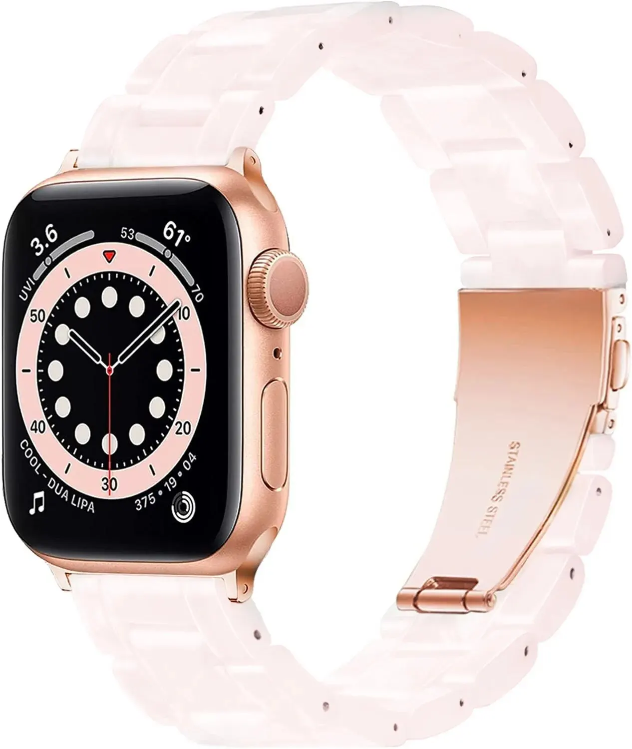 Elegant Resin Strap for Smartwatch Bands, Multiple Sizes Available
