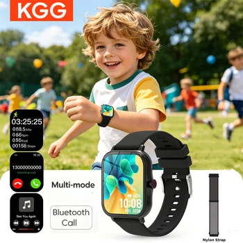 Smartwatch per Bambini con Schermo HD da 1,83'', Fotocamera, Controllo Musica, Tracker Fitness Multimodale, Chiamate BT, Compatibile Android/iOS, Regalo per Bambini