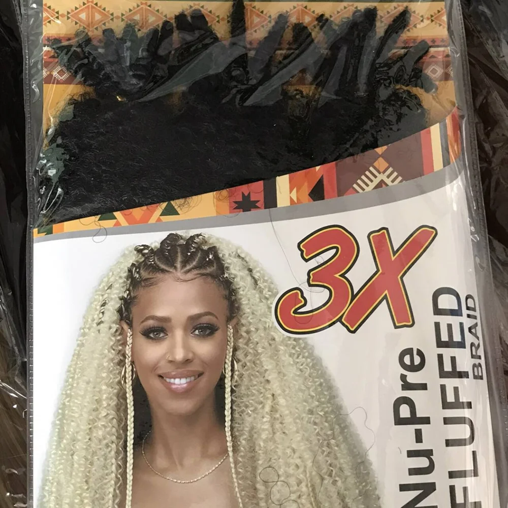 22 Inch Marley Crochet Braiding Hair Pre-Separated Synthetic Hair Extension 1/2/3 Packs Soft Spring Afro Twist Hair For Women 6