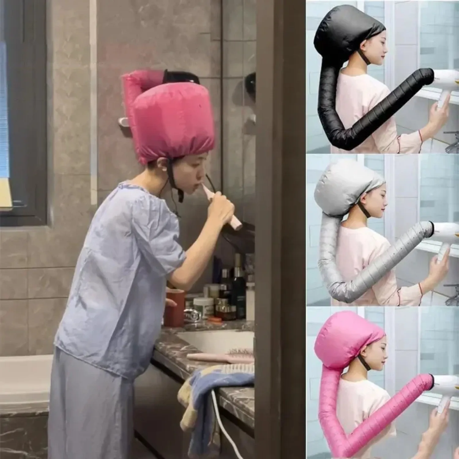 Electric Dryer Hat 1PCS Hair Dryer Hair Hat Electric Dryer Hat Can Be Connected to a Bathroom Heating