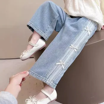 Girls Bow Denim Jeans 5