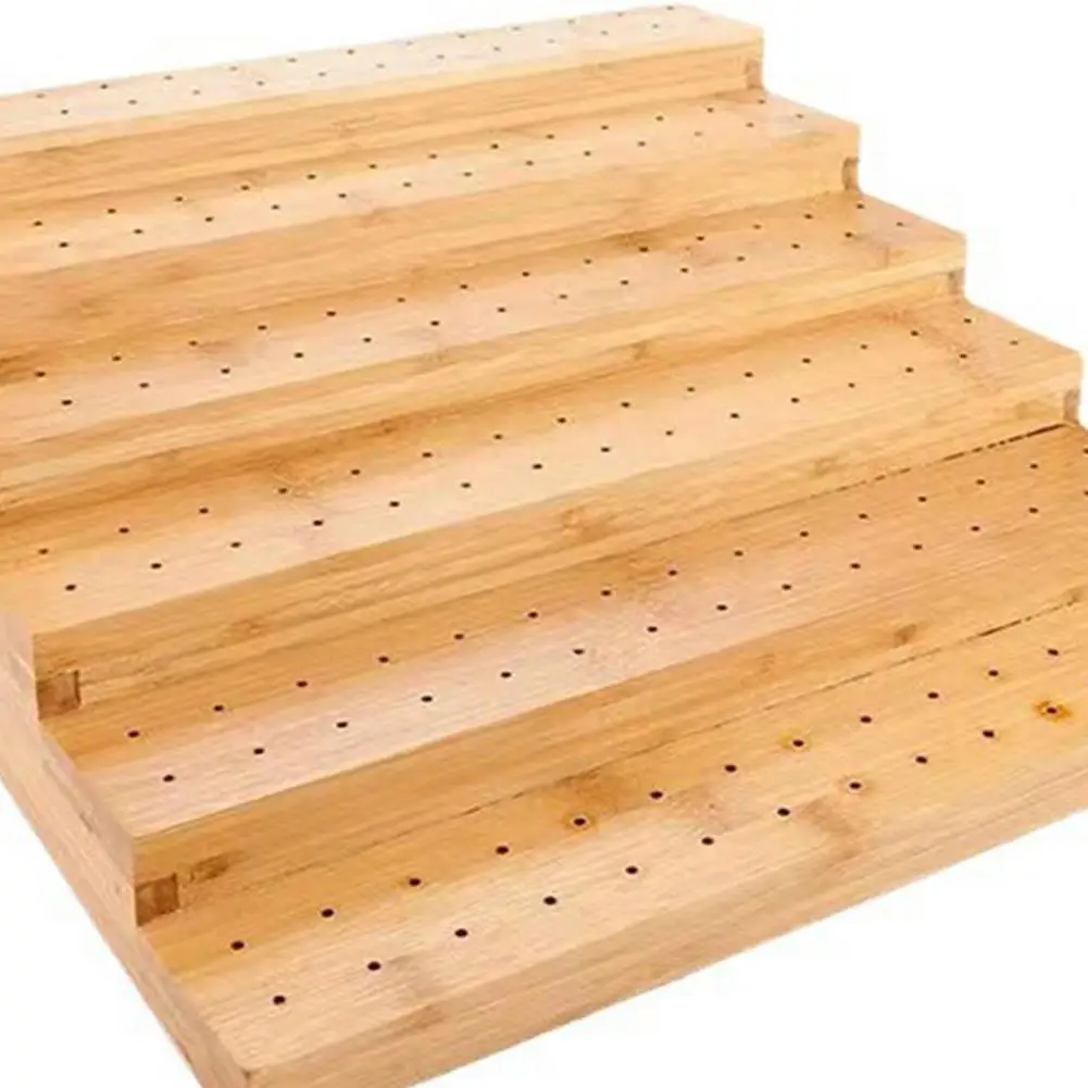 Bamboo Skewer Rack Display Stand 180-Hole Design 6 Layers Eco-Friendly Easy Assembly Appetizer Skewers Food Stand Kitchen 2