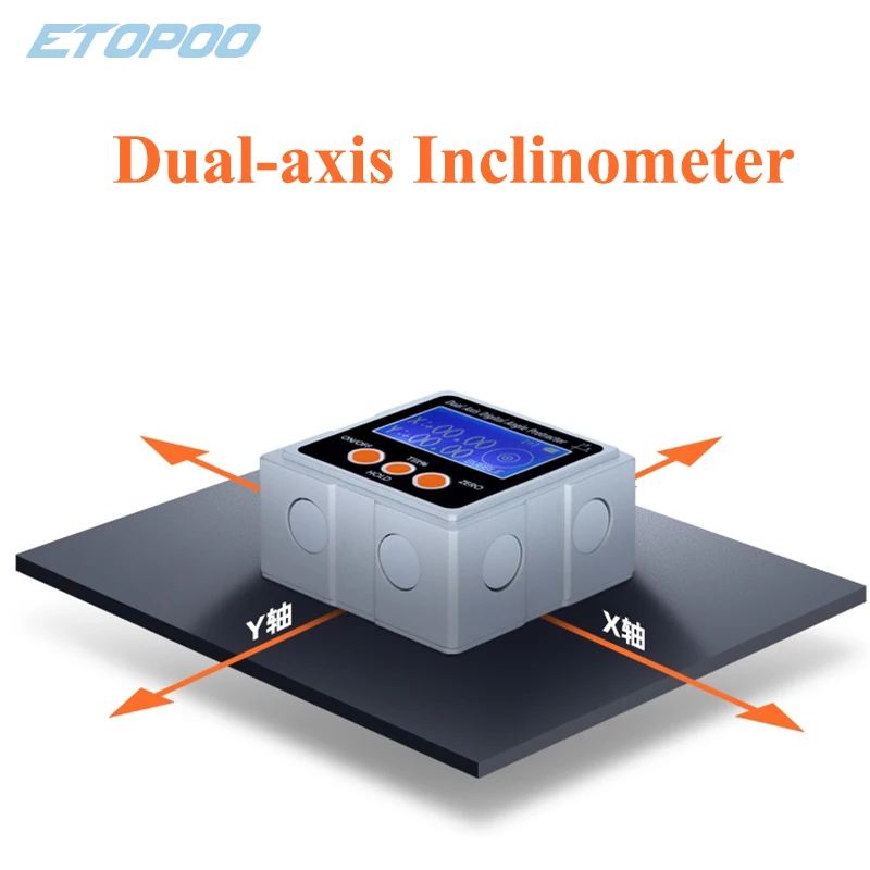 Digital Protractor Inclinometer Dual Axis Level measure box Angle ruler Elevation meter DAX digital level