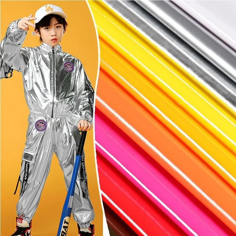 Premium Shiny Stretch Faux Leather Fabric by the Meter for Fashion Sewing & Design