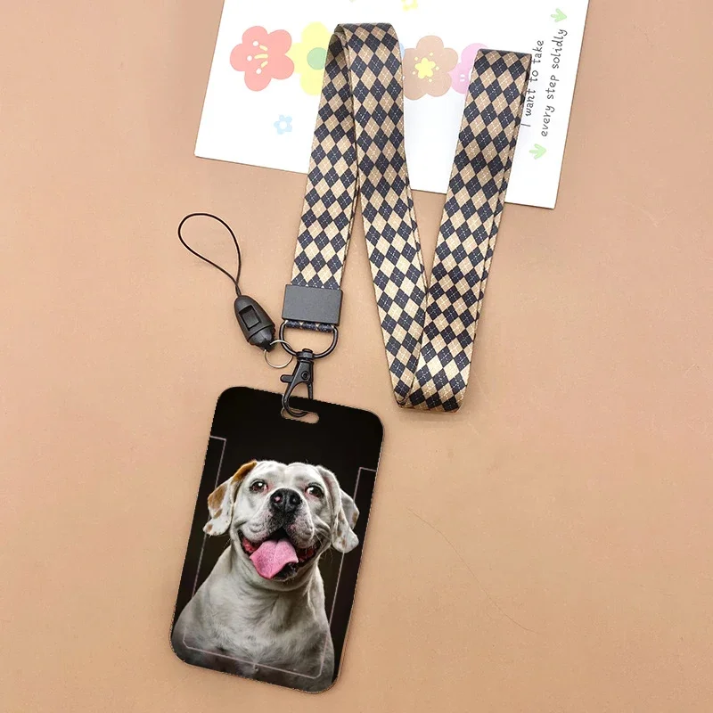 Versatile Animal Print Lanyard with ID Badge Holder & Charm