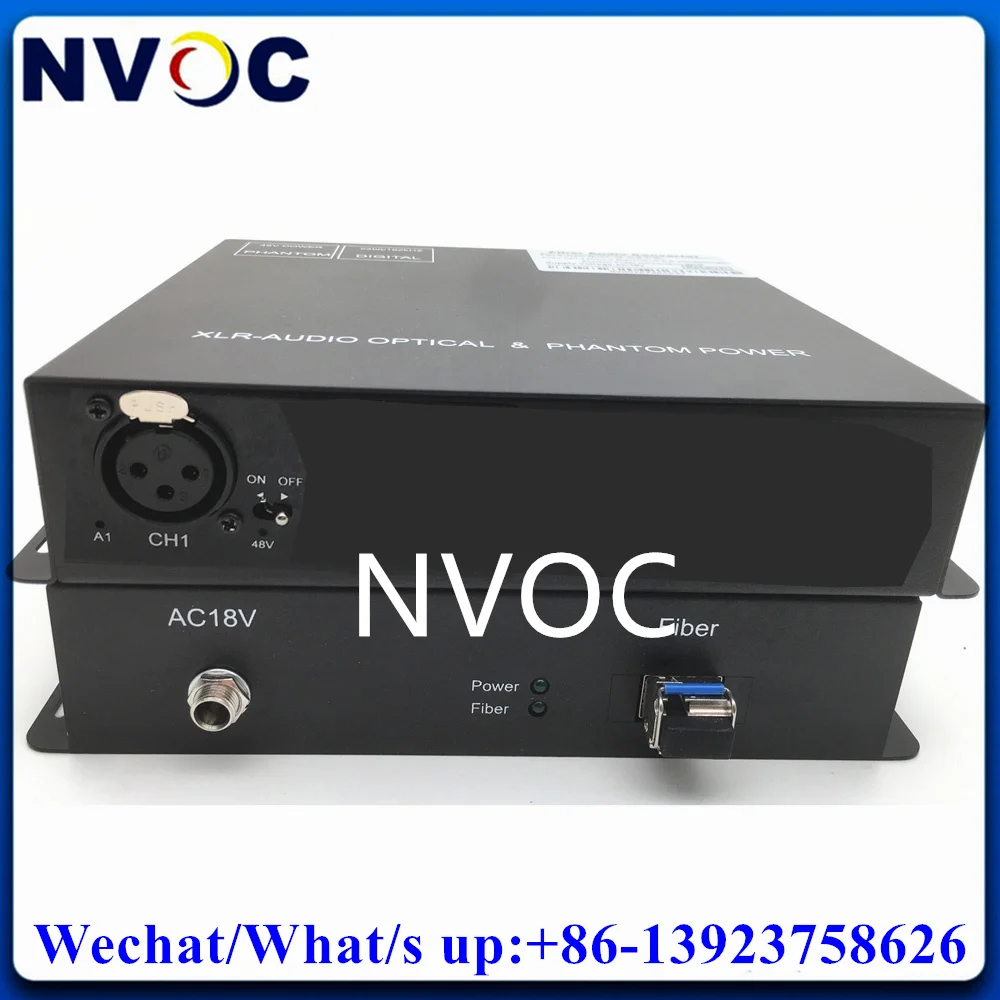 

1Ch Forward Balance Audio XLR 3Pin to SM LC/SC 20KM Fiber Converter With Switchable Phantom Power 48V For ETV Broadcast Grade