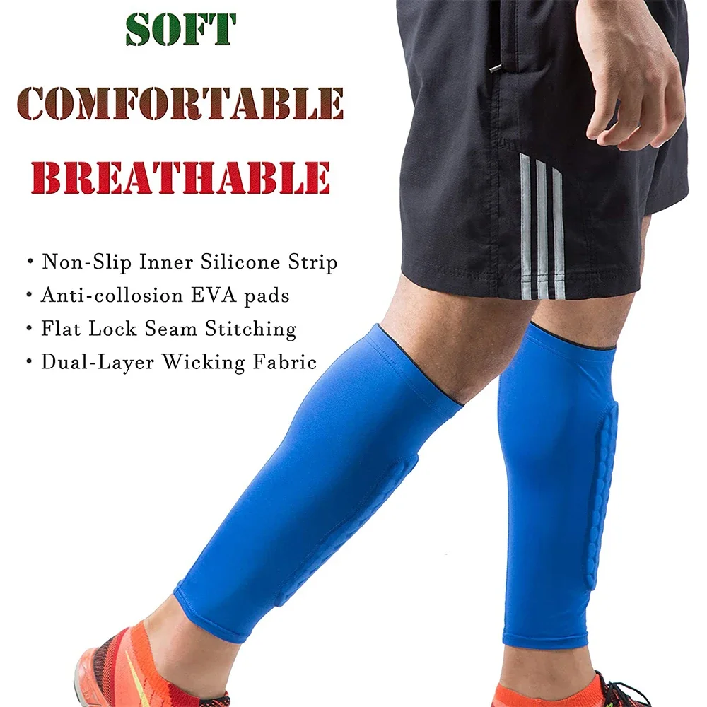 Football Shin Guards Leg Sleeves Shin Protector Soccer Gear Soccer Shields 2Pcs
