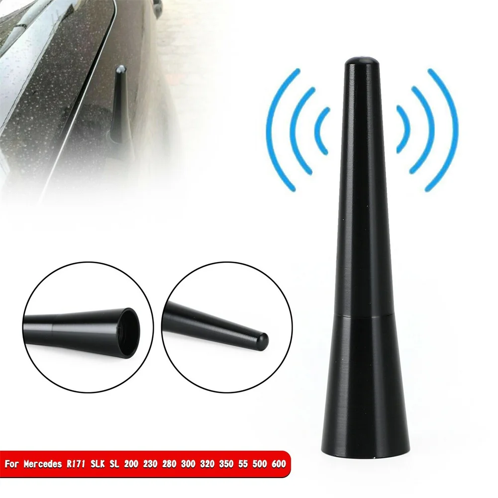 

New Practical Durable Short Mast Antenna 3.6 Inches Aluminum Anti-rust Replacement For Mercedes R171 SLK SL 200