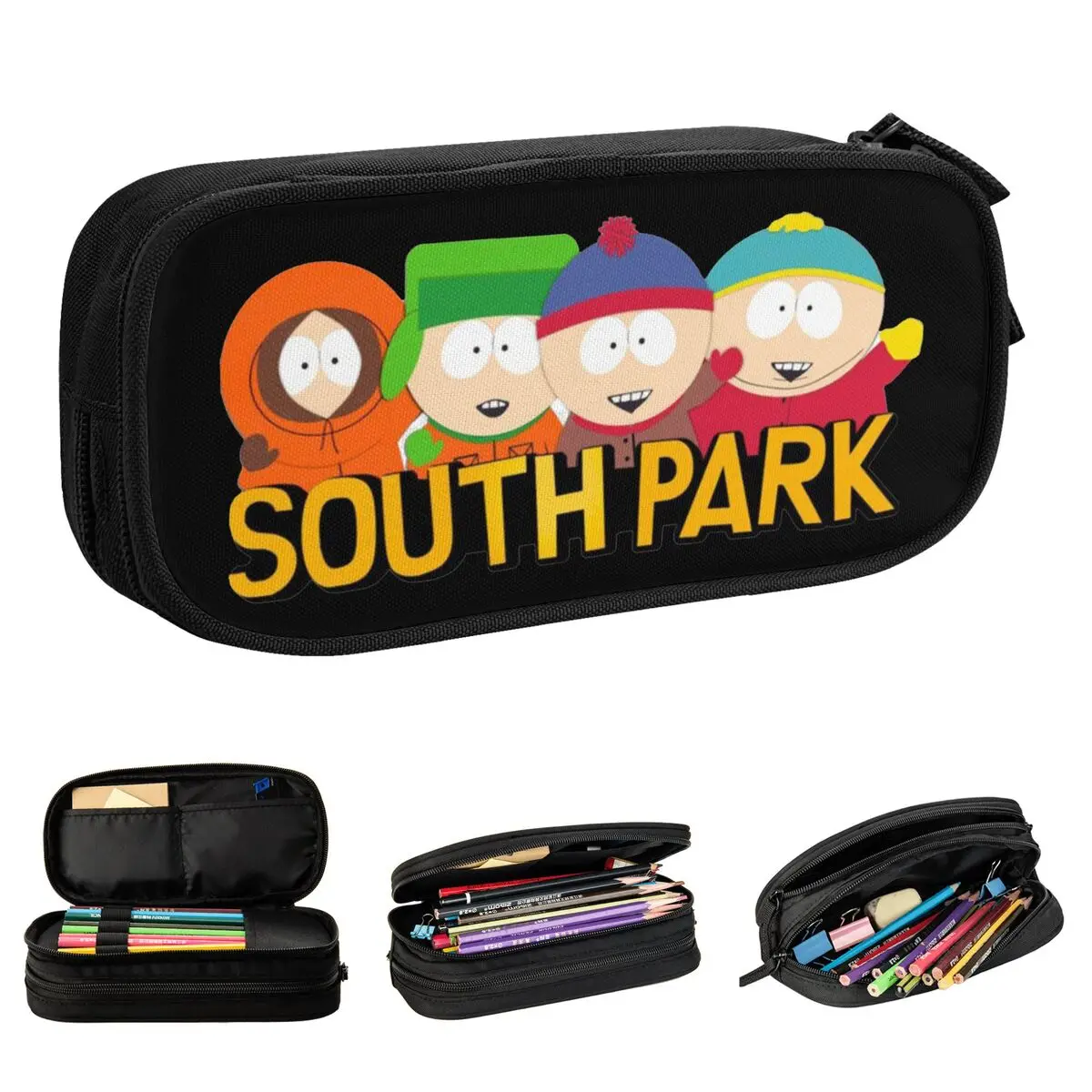 

Cute Southpark Cartoon Anime Pencil Cases Pencilcases Pen Kids Large Storage Bags Students School Gifts Stationery