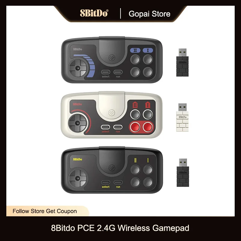 

8Bitdo PCE Core 2.4G Wireless Controller Gamepad for PC Engine Mini/CoreGrafx Mini /TurboGrafx-16 Mini for Nintendo Switch