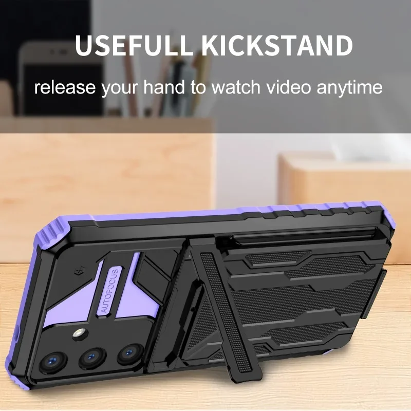 Premium Wallet Card Holder Phone Case with Stand and Anti-Drop Cover