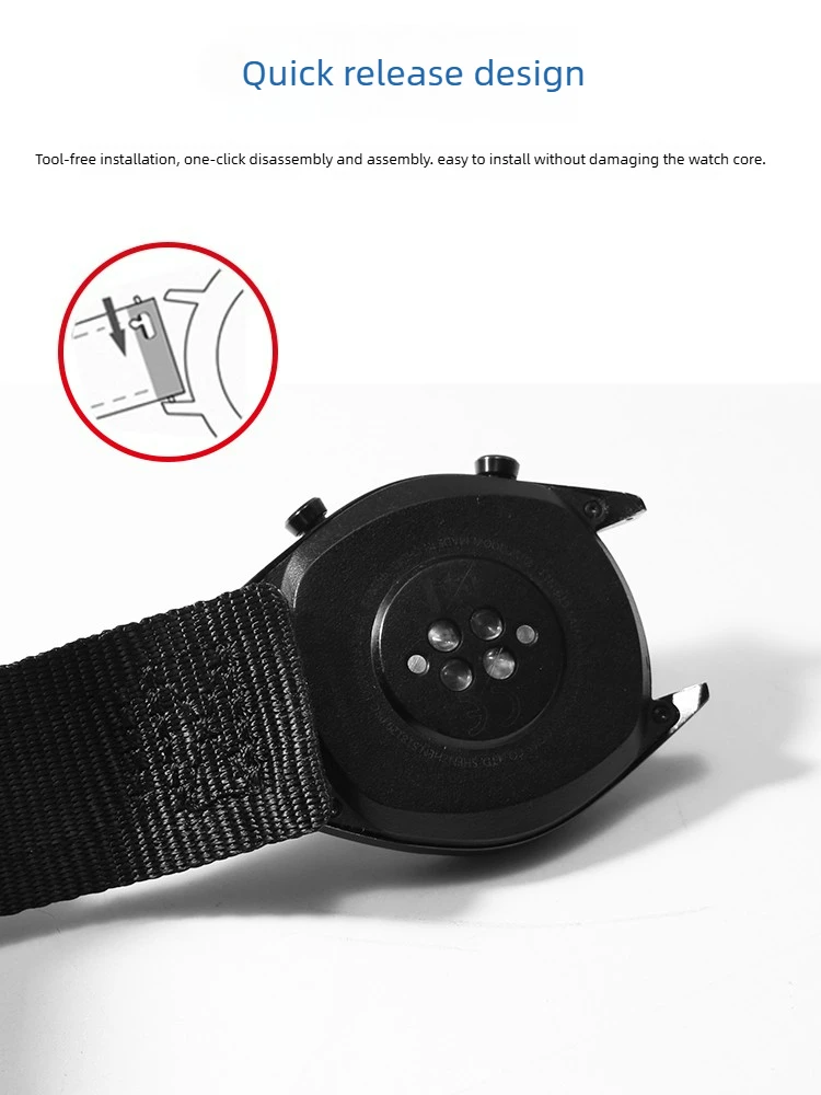Enhanced Nylon Velcro Watch Strap for Men - Durable and Stylish Watch Band Accessory