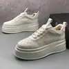 Spring Autumn Light Breathable White Casual Sneakers Fashion Round Toe Thick Bottom Business Driving Walking Loafers V12 4