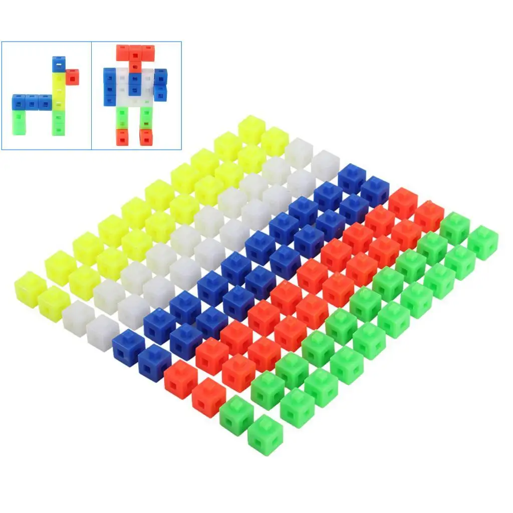 Math Counting Blocks Cubes Math Manipulator 100pcs