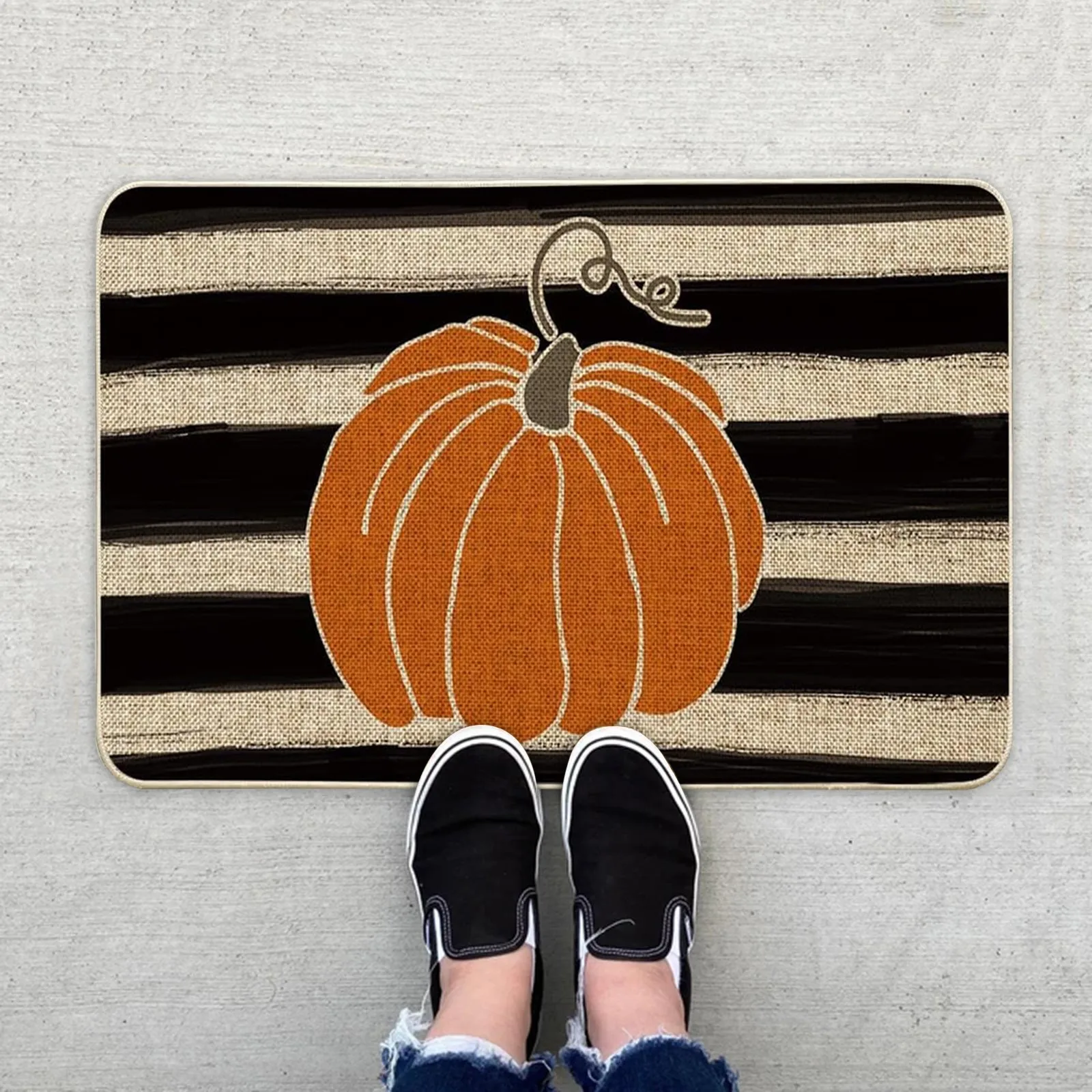 Kürbis Willkommen Fußmatte - Herbstliche Kokosfaser-Matte Für Halloween & Thanksgiving