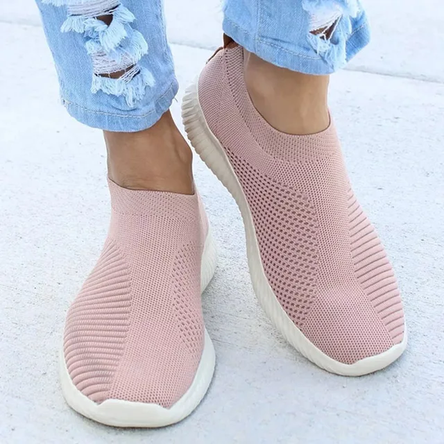 Women's Sneaker Slip On Women Sneakers Breather White Shoes Women Casual Sneaker Sports Shoes Comfortable Vulcanize Shoes Female 5