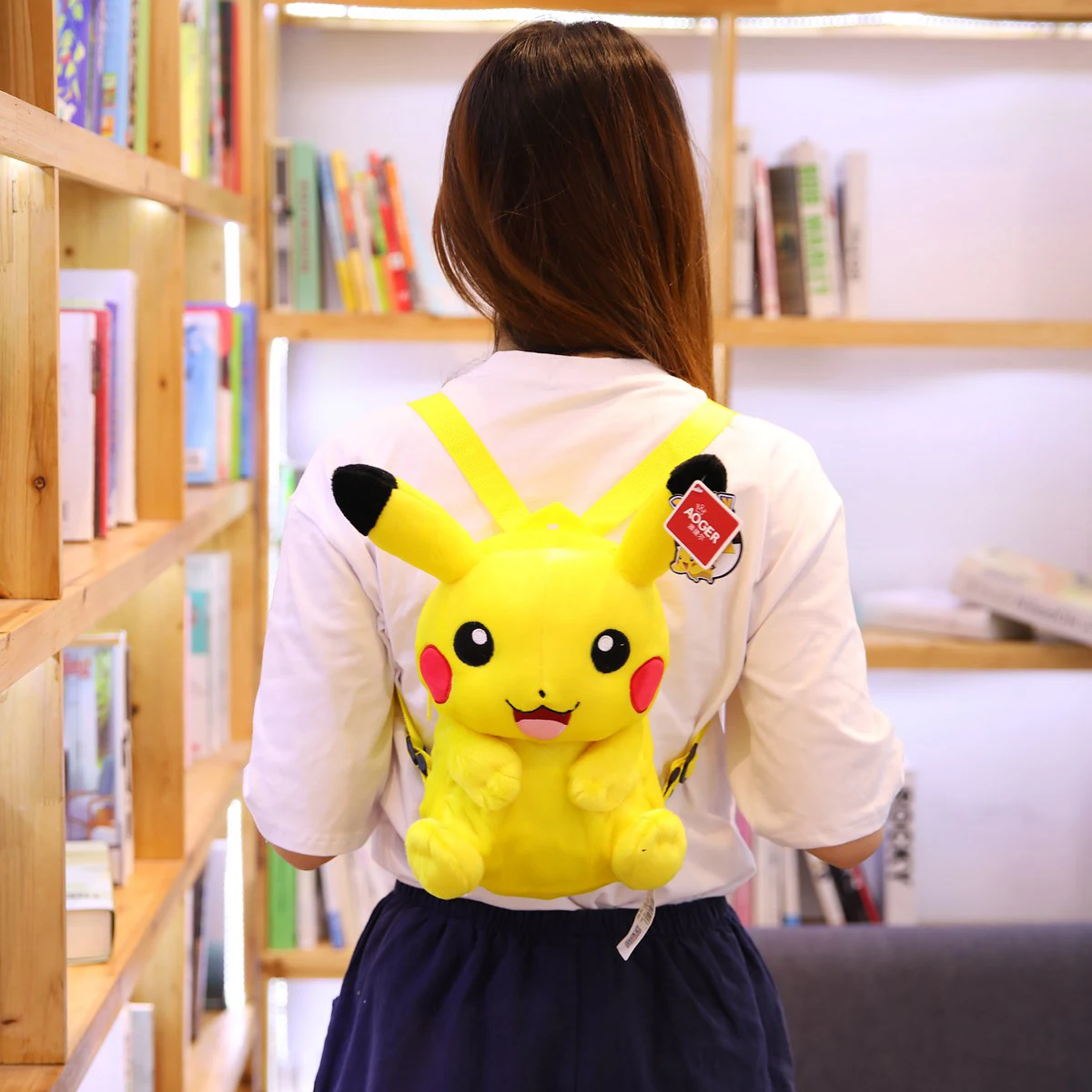 Kawaii Pikachu Backpack Plush Toy Pokemon Bag Stuffed Doll Cartoon Image Soft Schoolbag Christmas Gifts