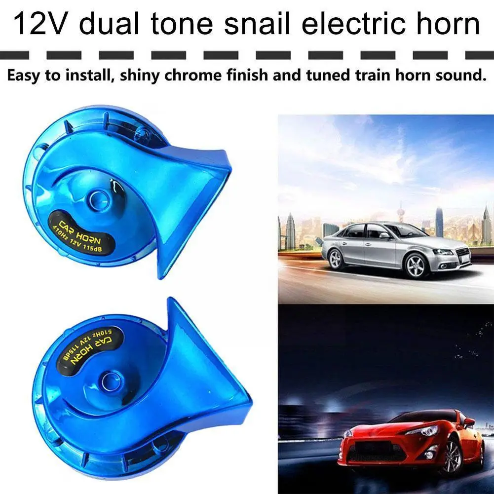 Universal 12V Electric Snail Horn for Motorcycle Car Auto Acc H7U9 car siren horn car air horn motorcycle horn air horn train horn waterproof horn air raid siren horn midrange horn