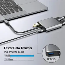 

Type C Docking Station Four-in-one Docking Station USB To Dual HDMI-compatible PD Card Reader Hub RJ45 VGA USB3.0 Audio Adapter