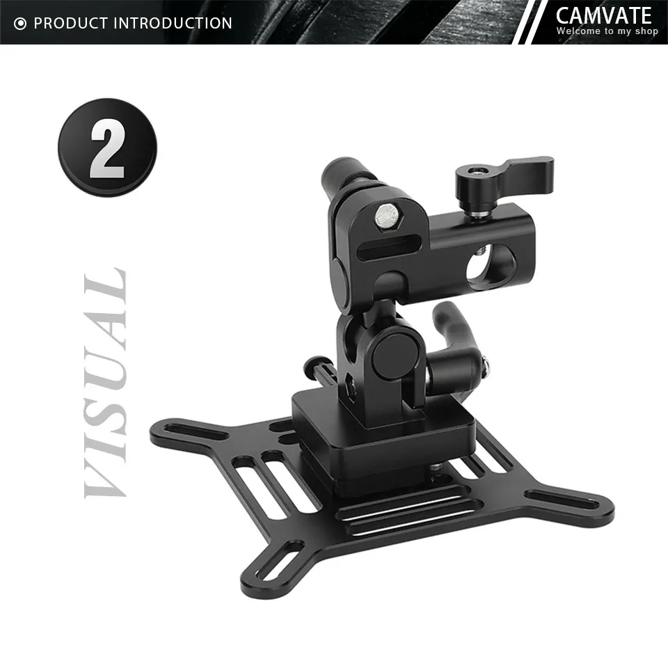 Adjustable VESA Monitor Mount Bracket 75x75mm 100x100mm with Quick Release V-Loc